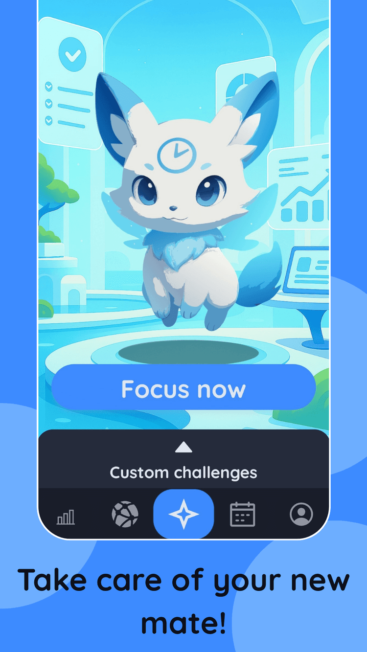 Zensu app main productivity screen